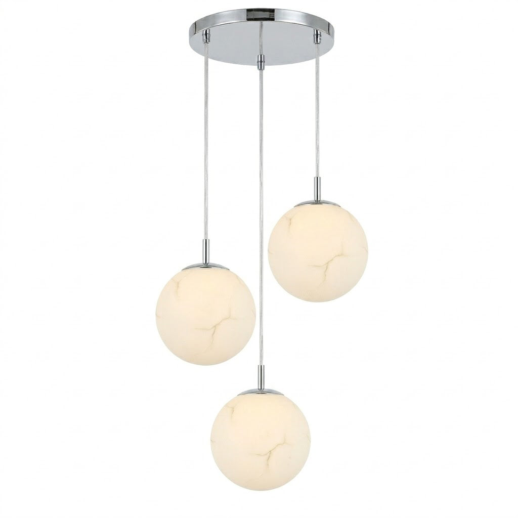 Glo Alabaster 12" 3-Light