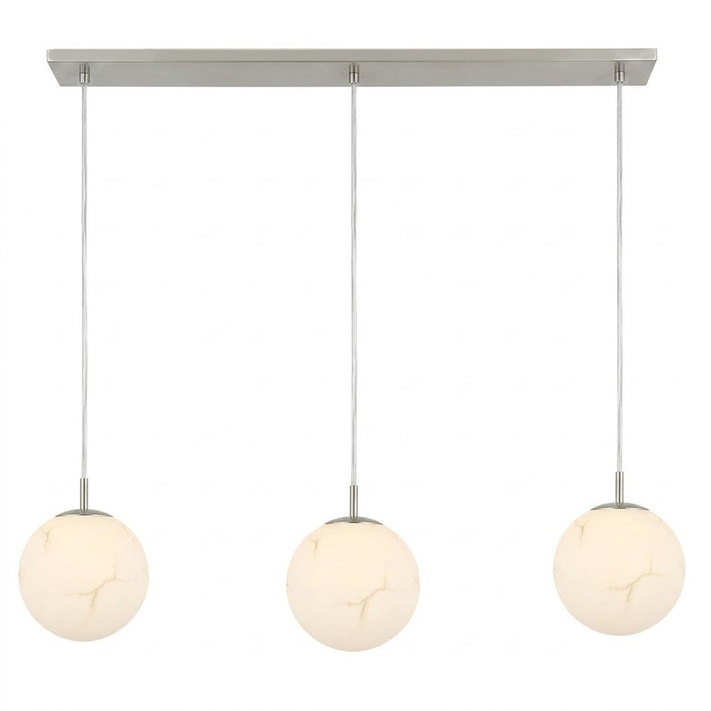 Glo Alabaster 12" 3-Light