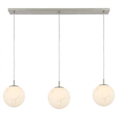Glo Alabaster 12" 3-Light