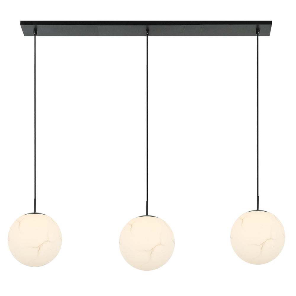 Glo Alabaster 12" 3-Light
