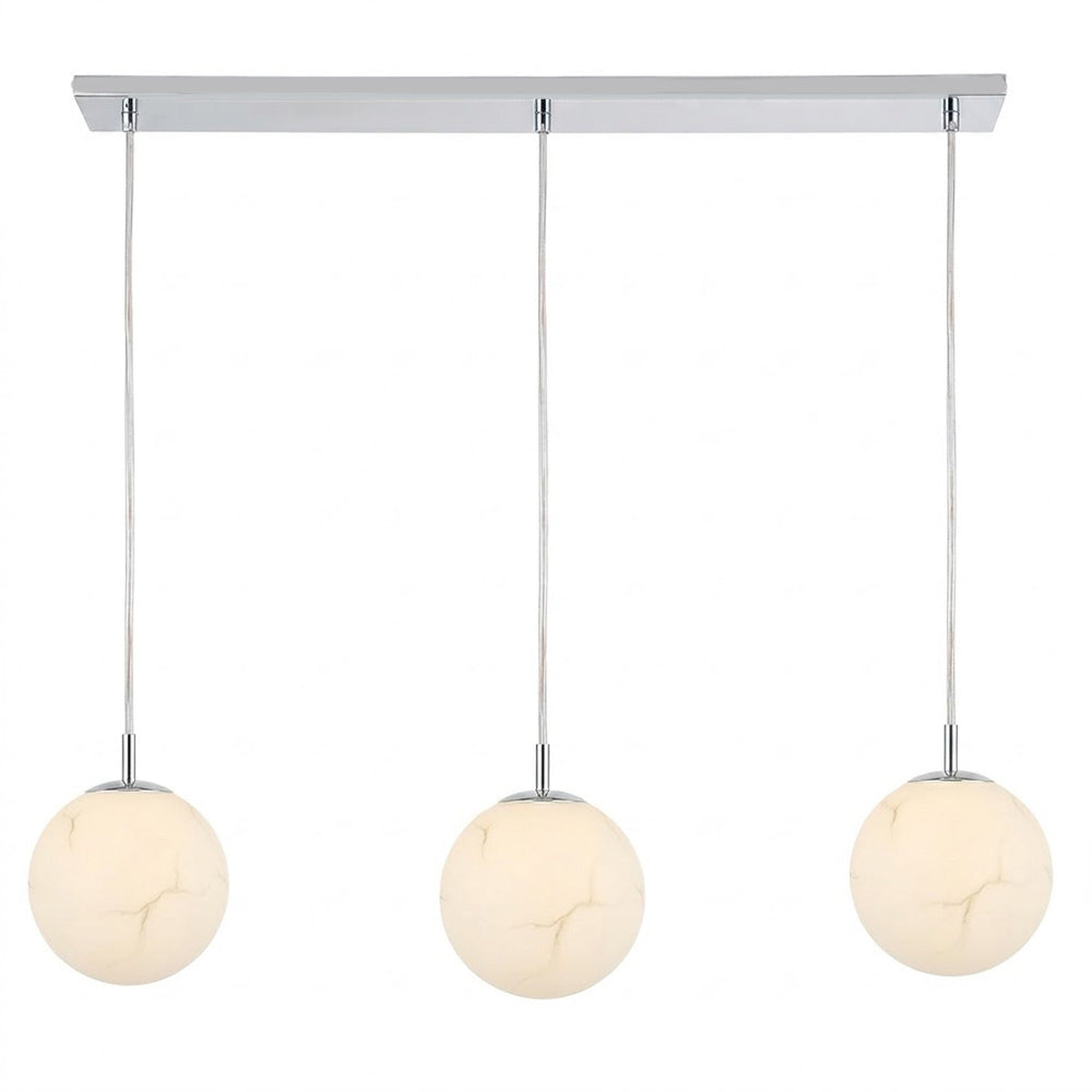 Glo Alabaster 12" 3-Light