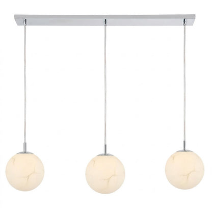 Glo Alabaster 12" 3-Light