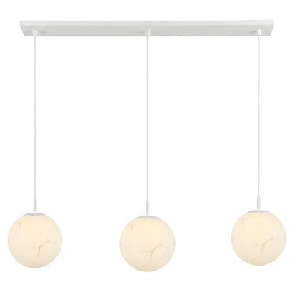 Glo Alabaster 12" 3-Light