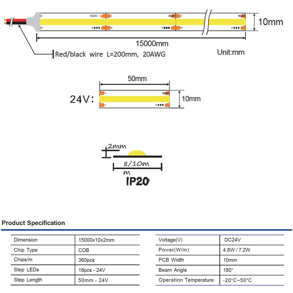 16m Long Run COB - LED